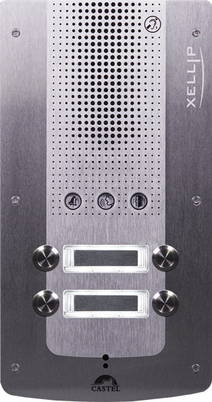 Portier audio Full IP/SIP avec 4 boutons d'appel - Conforme loi Handicap - XE AUDIO 4B - Inox 316L - IP65 - IK09_0