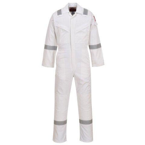PORTWEST FR50 COMBINAISON FLAMME RÉSISTANT ET ANTISTATIQUE 350G BLANC - TAILLE XXL - STANDARD