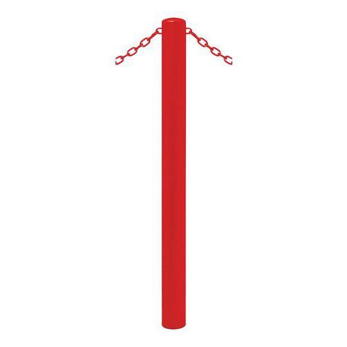 POTELET CARREFOUR Ø76 MM CHAINES 2 ANNEAUX ZINC ROUGE 3020 - PROCITY