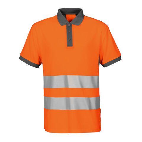 PROJOB 6008 POLO PIQUE - EN ISO 20471 CLASSE 2 ORANGE/GRIS - TAILLE XS