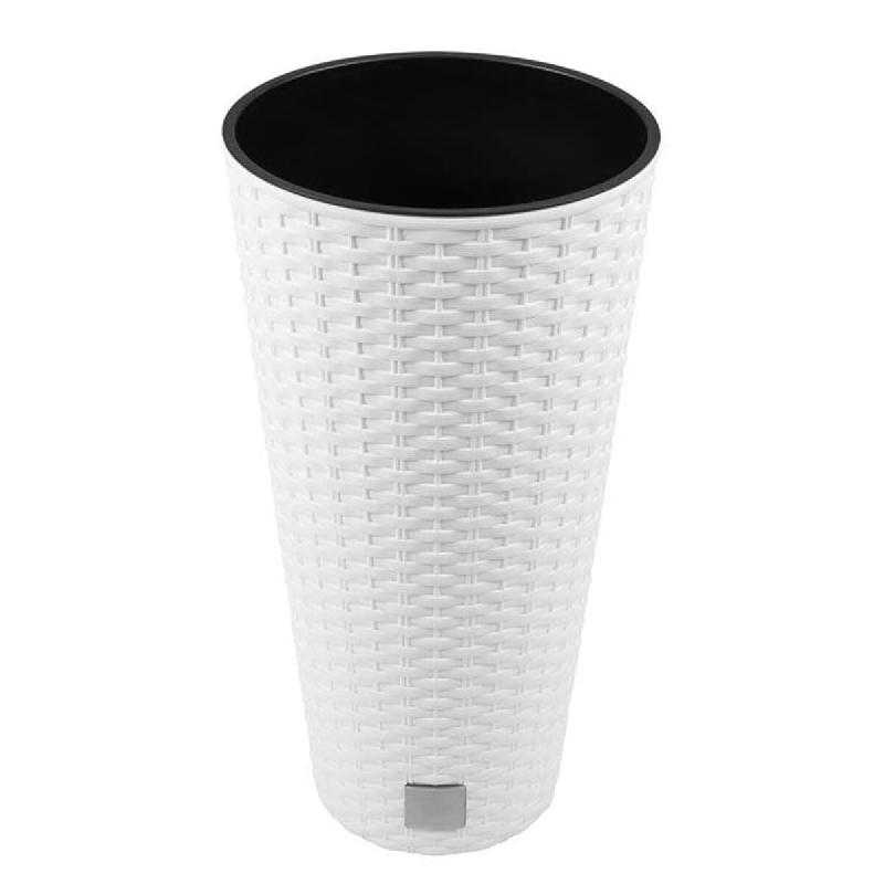 Prosperplast - Pot Rato 64 L avec insert, 40x40x76,3 cm, coloris Blanc - blanc plastique ZA982_0