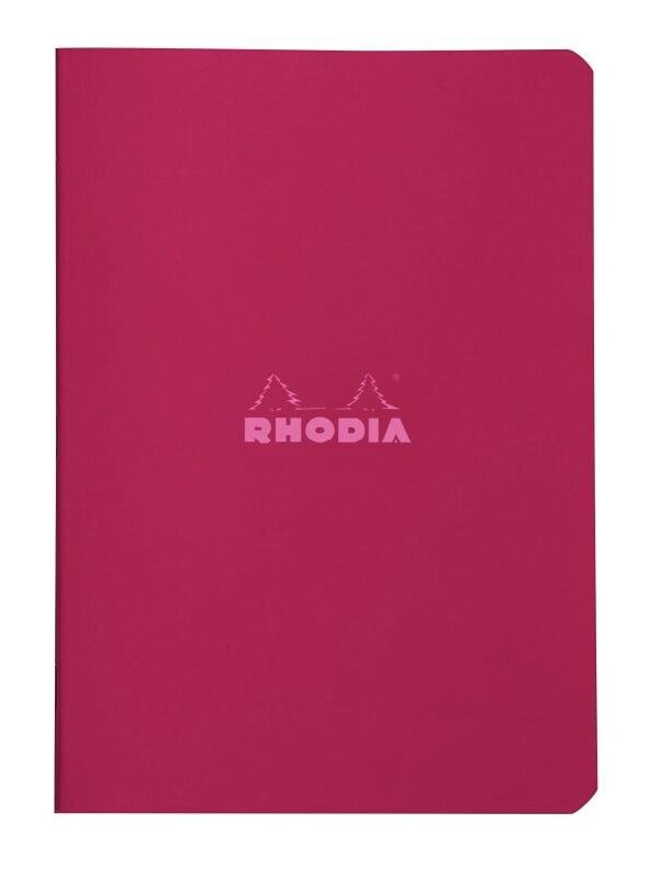 RHODIA Lot de 10 Carnet prune A5, 96p./48 feuilles 80 g/m² piquées, ligné - 3037921186794_0