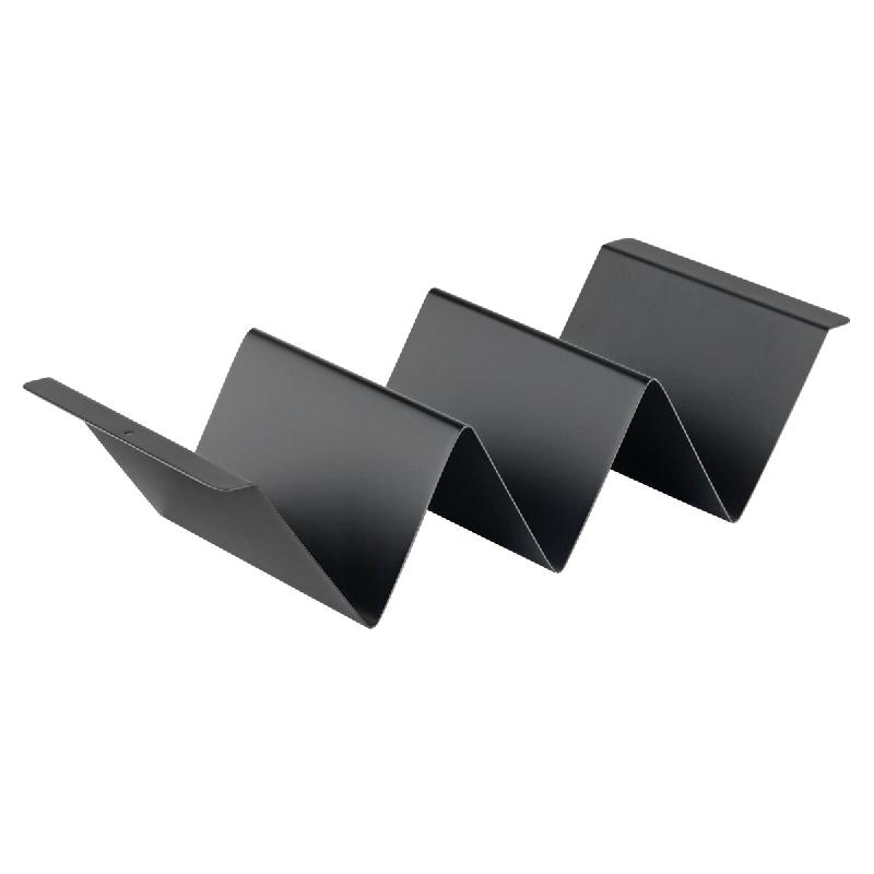 Stalgast Barquette à snacks avec poignée, trois compartiments, noire - KK080703_0