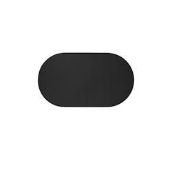 Stil Casa, set de 12 chemins de table unicolores, polyuréthane cousu, 58xh. 38 cm, finition saffiano couleur noir. - RUN6838-SA-N_0