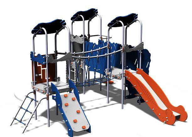 Structure pour aire de jeux inox 3 tours - gamme primo dino - PRD391_0