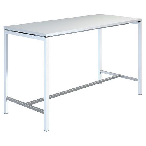 TABLE HAUTE CREO STRUCTURE BLANCHE PLATEAU BLANC L 180 - QUADRIFOGLIO