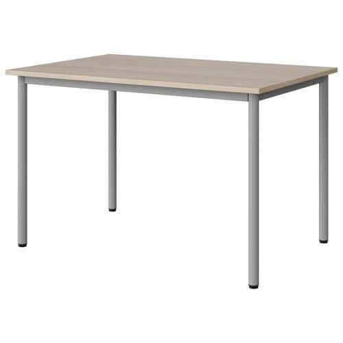 TABLE MALIBU 120X80 T6 4P STRA ABS ACACIA/GRIS 9006 - MANUTAN EXPERT
