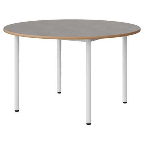 TABLE MALIBU Ø 120 T5 4P STRA ALAISÉ BÉTON F186/BLC 9016