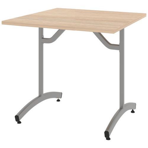 TABLE TIM 80X80 CM T6 - DL - PLAT STRAT ABS - ACACIA/GRIS ARG - RODET