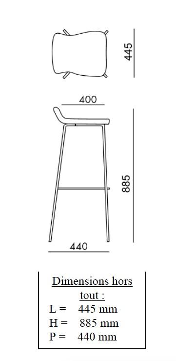 Tabouret de Bar avec repose pieds Easy - Sokoa - Blanc_0