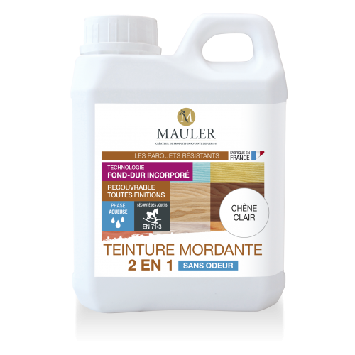 TEINTURE MORDANTE 2 EN 1 – BLANC – 1 LITRE MAULER