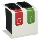 Corbeille de tri - 2 x 15L Blanc - TRIBU Signalisation_0