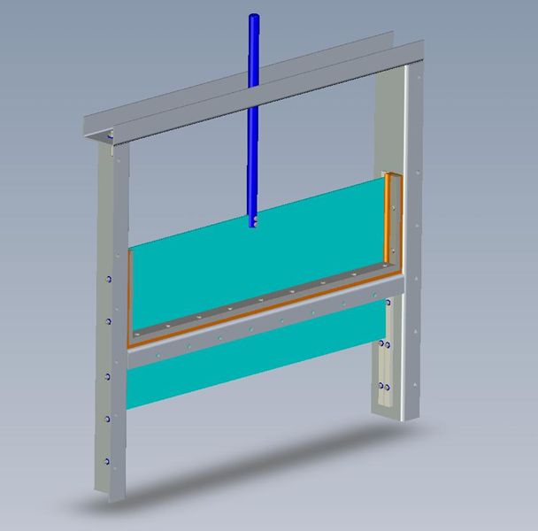 Vanne déversoire 63 - Modèle RE type 63 - Sections de 200x200 à 800x800 - Acier inoxydable 304 ou 316_0