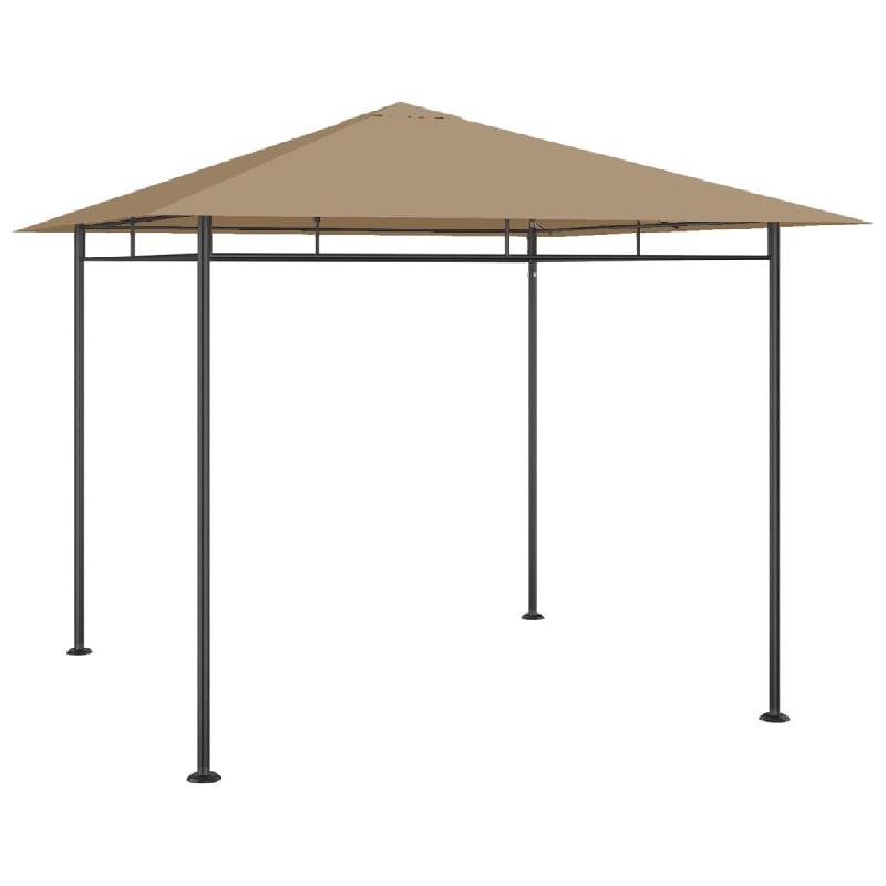 VidaXL Belvédère 3x3x2,7 m Taupe 180 g/m² Modèle Atlas Work Plus - marron 313919_0