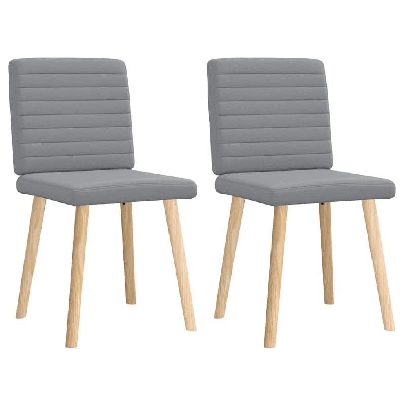 VidaXL Chaises à manger lot de 2 gris clair tissu Modèle Vega Executive Industriel - 4101174_0