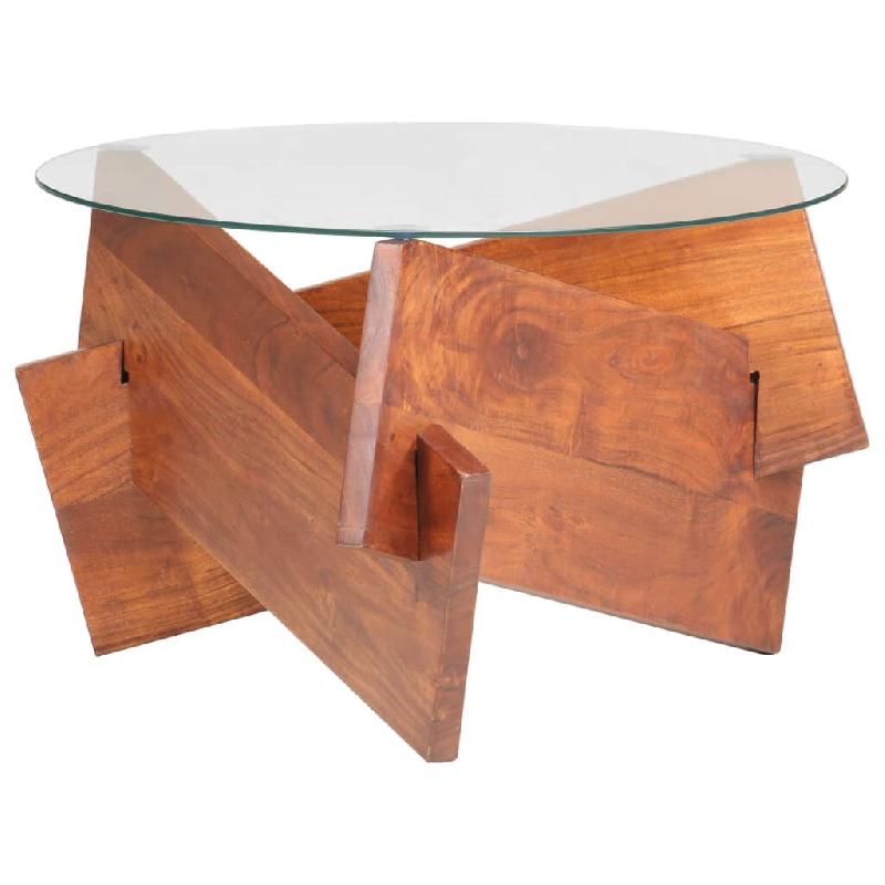 VidaXL Table basse 60 cm Bois solide d'acacia Modèle Apex Panorama Outdoor - 323402_0