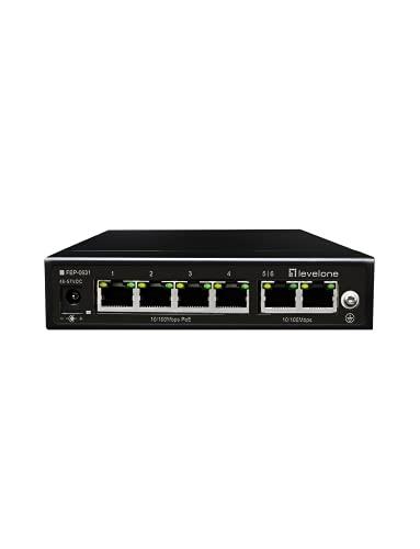 LEVELONE SWITCH FEP-0631/6 PORTS FAST ETHERNET / 4 PORTS POE 802.3AF/A_0