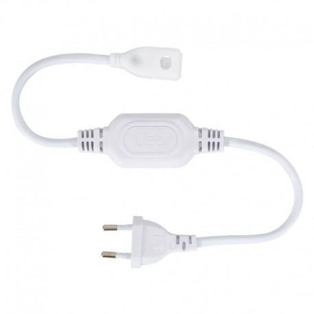 Adaptateur 220V blanc - Pour ruban LED COB IP65 220V - Courant alternatif/continu_0