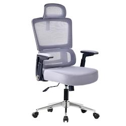 AMS-OFFICE Chaise de bureau OFFICE-PREMIUM-GREY  Fauteuil informatique - Siège de bureau coloris gris - confort et ergonomique - gris 3666630011105_0
