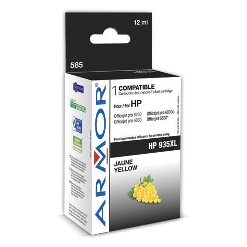 Armor cartouche jet d'encre reman pour hp 935xl jaune c2p26ae k20593ow avec gestion des niveaux d'encre_0