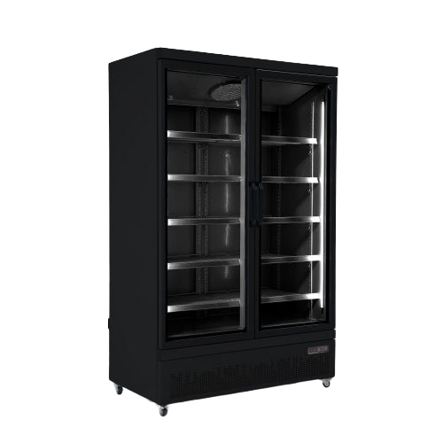 ARMOIRE RÉFRIGÉRÉ POSITIVE - 2 PORTES EN VERRE - 1000 L