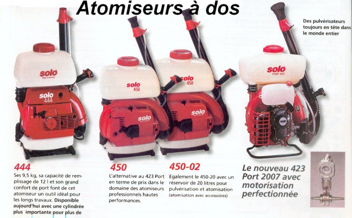 Atomiseur viticole dorsal motorisé - Réservoir 12 L - Solo Port 423_1