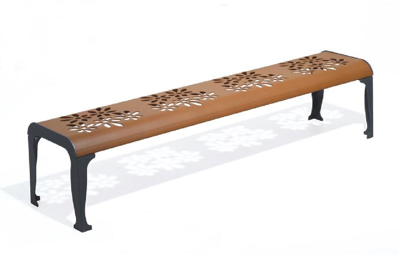Banquettes urbaines Cherry Flowers Confort - 4 places - Acier zingué et thermolaqué - BQACFL-HS02_0