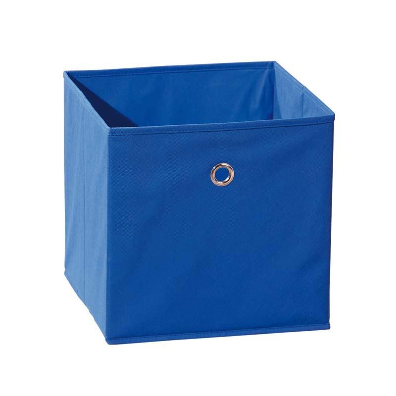 Boîte de rangement pliable Kase 32cm bleu - Paris Prix - pratique & design avec œillet en métal_0