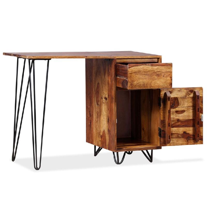 Bureau industriel en bois massif