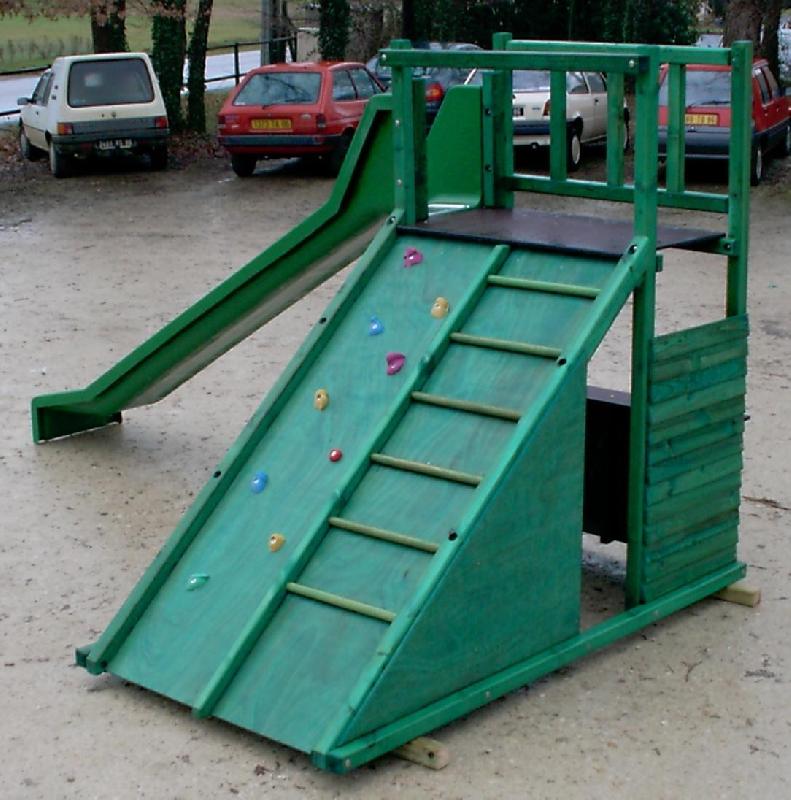 Cabane maison du bûcheron - avec toboggan pour enfants de 5 à 12 ans_0