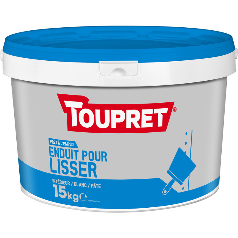 ENDUIT POUR LISSER EN PÂTE CHANTIER TOUPRET 15KG