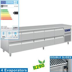 Ensemble table frigorifique DT274/R2 + 5x CA1/2-PM - Gastro Line PLUS_0