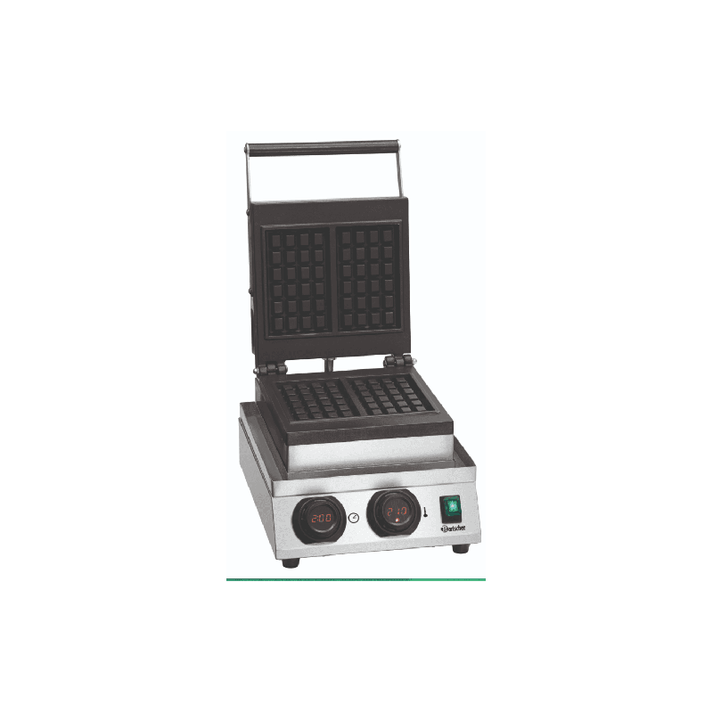 Gaufrier inox simple gaufre de Bruxelles (L)160 x (P)100 x (H)32 mm, 1800 W, 220 V - MONO_0