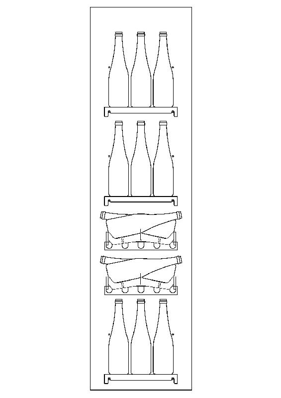 Kit 3+2 étagères 110 bouteilles - K522/03_0