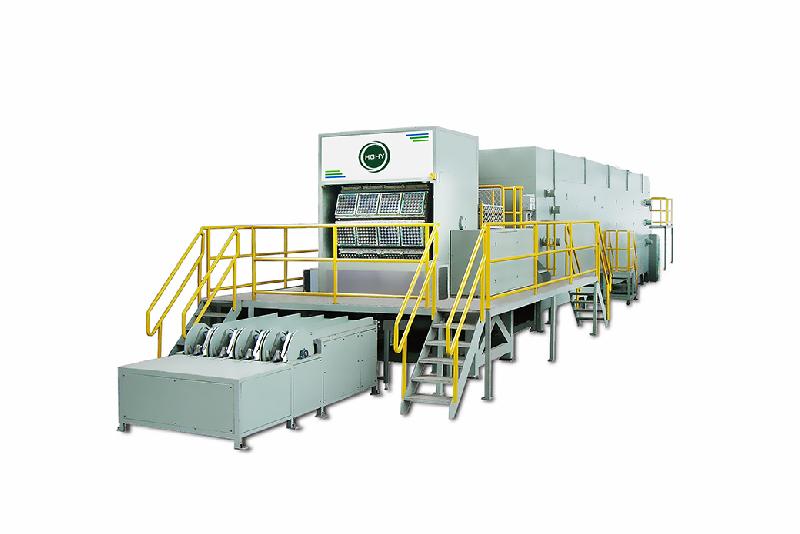 Ligne de production automatique de boîtes à œufs - système rotatif et séchoir 6 passes - hghy_0