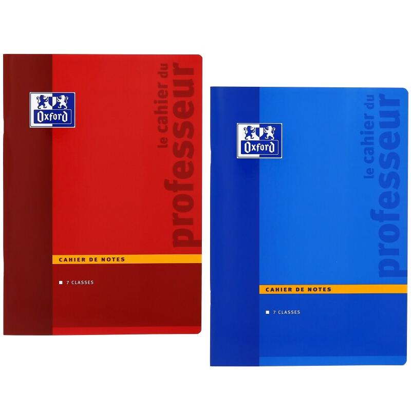 Oxford Lot de 10 Cahier de Notes du Professeur piqué A4, 44p./22 feuilles 90g/m², pré-imprimé, coloris assortis (2) - 3020129917390_0
