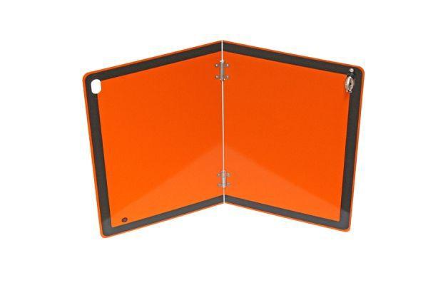 Panneau orange pliable 30×40 cm - Référence 46412 - Acier galvanisé_0