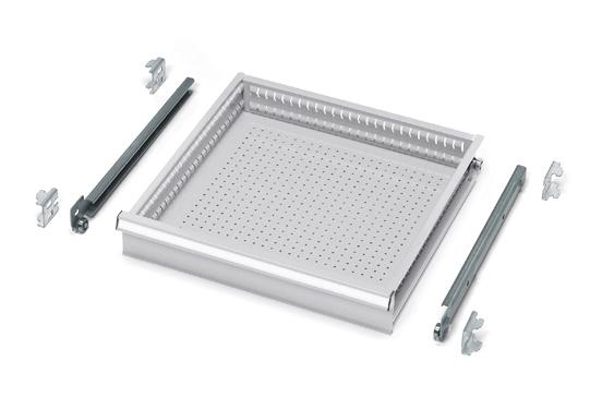 Petit tiroir simple extension pour armoires métalliques môle 1,2 et 3 gris ral 7035_0