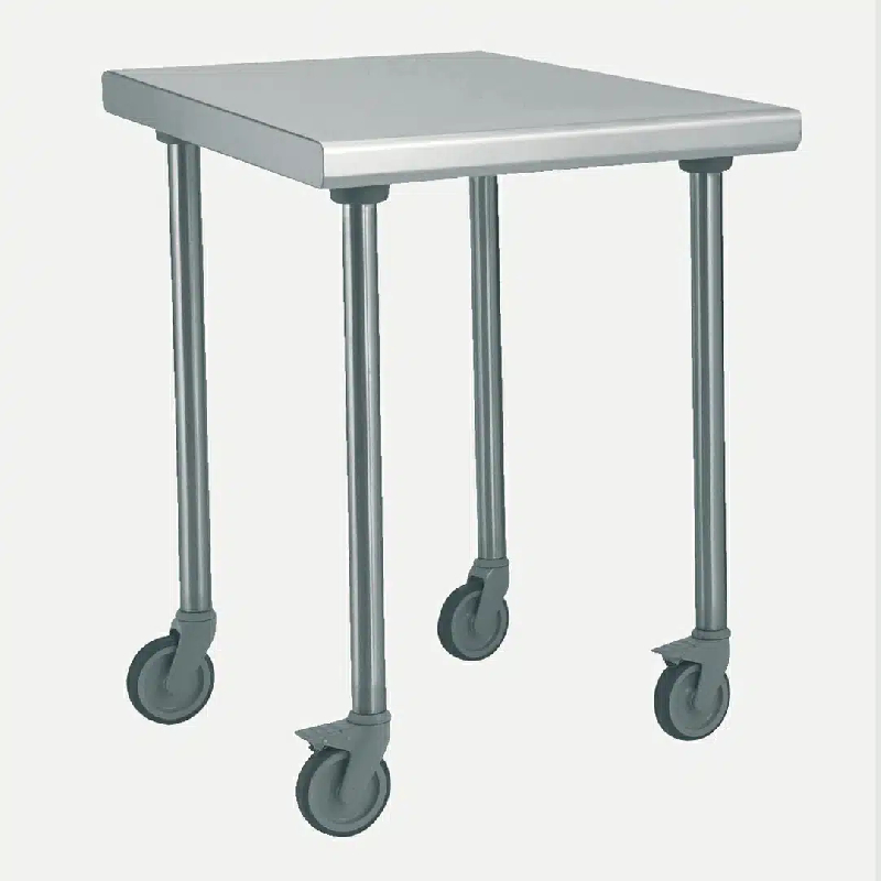 Table inox TS 15N démontable sur roues centrale pieds ronds largeur 600 mm (Longueur, mm: 1500 Réf-414924-44)_0