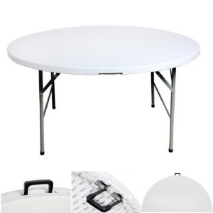 Table pliante ronde, diamètre 122cm, pliante en malette_0