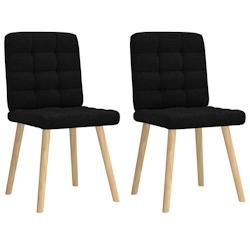 VidaXL Chaises à Manger Lot De 2 Noir Tissu - noir 4101093_0
