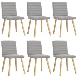 VidaXL Chaises à Manger Lot De 6 Gris Nuage Tissu - gris 8721158569981_0