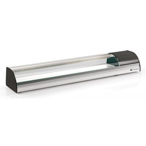 VITRINETTE COURBÉE DOUBLE ÉVAPORATEUR ET FOND EMBOUTI CORECO - 6 BACS GN 1/3