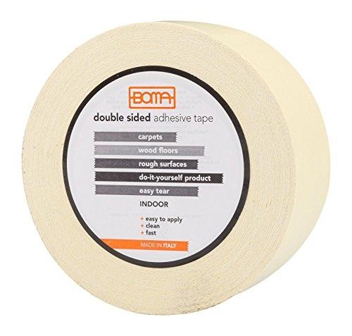 BOMA B40350200008 - Ruban adhésif double face toilé économique pour moquette - Fixation sur sols bruts_0
