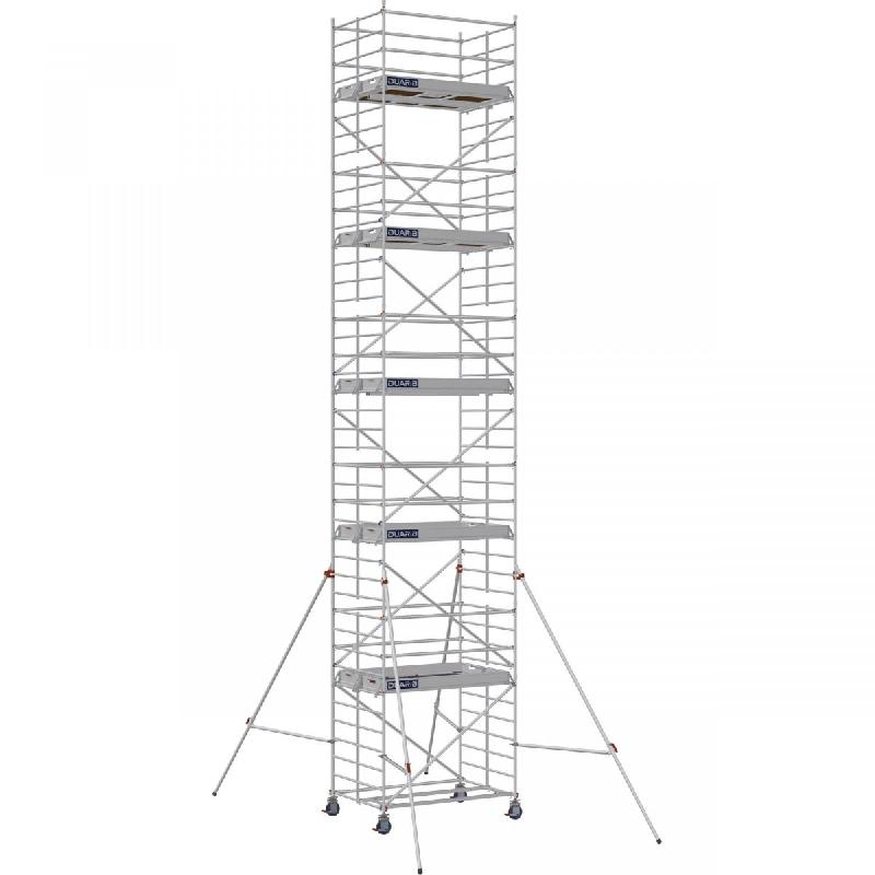 Échafaudage roulant aluminium DOCKER 150 version lisses - Hauteur de travail : 11,90 m - DUARIB - 7220100_0