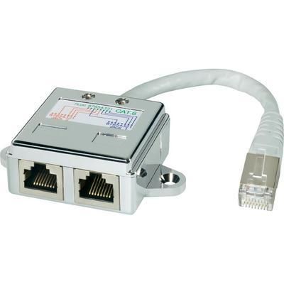 ADAPTATEUR RÉSEAU RJ45 CAT 6 EFB ELEKTRONIK - [2X RJ45 FEMELLE - 1X RJ45 MÂLE] - 0.15 M -