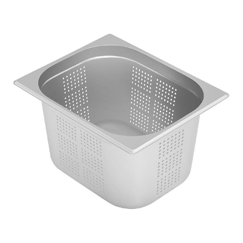 Bac gastro perforé en acier inoxydable GN 1/2 - Profondeur 200 mm - Volume 11,7 litres - Réf. 14_0000515_0