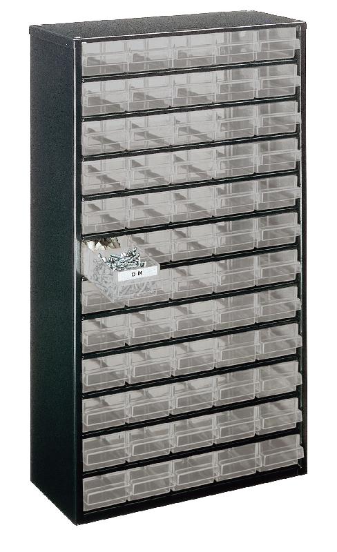 Bloc métallique à tiroirs transparents série 150, 60 tiroirs b_0