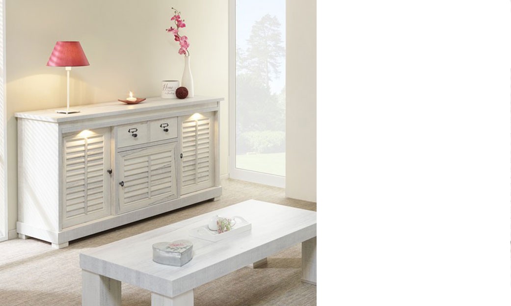 Buffet contemporain couleur bois blanc lanette_0