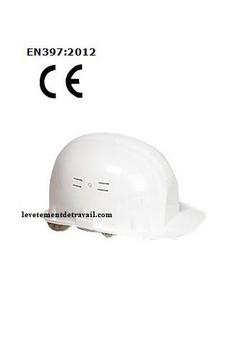 Casque de chantier - coiffe en polyéthylène réglable avec bande anti-transpiration - modèle 65100-casque-blanc_0
